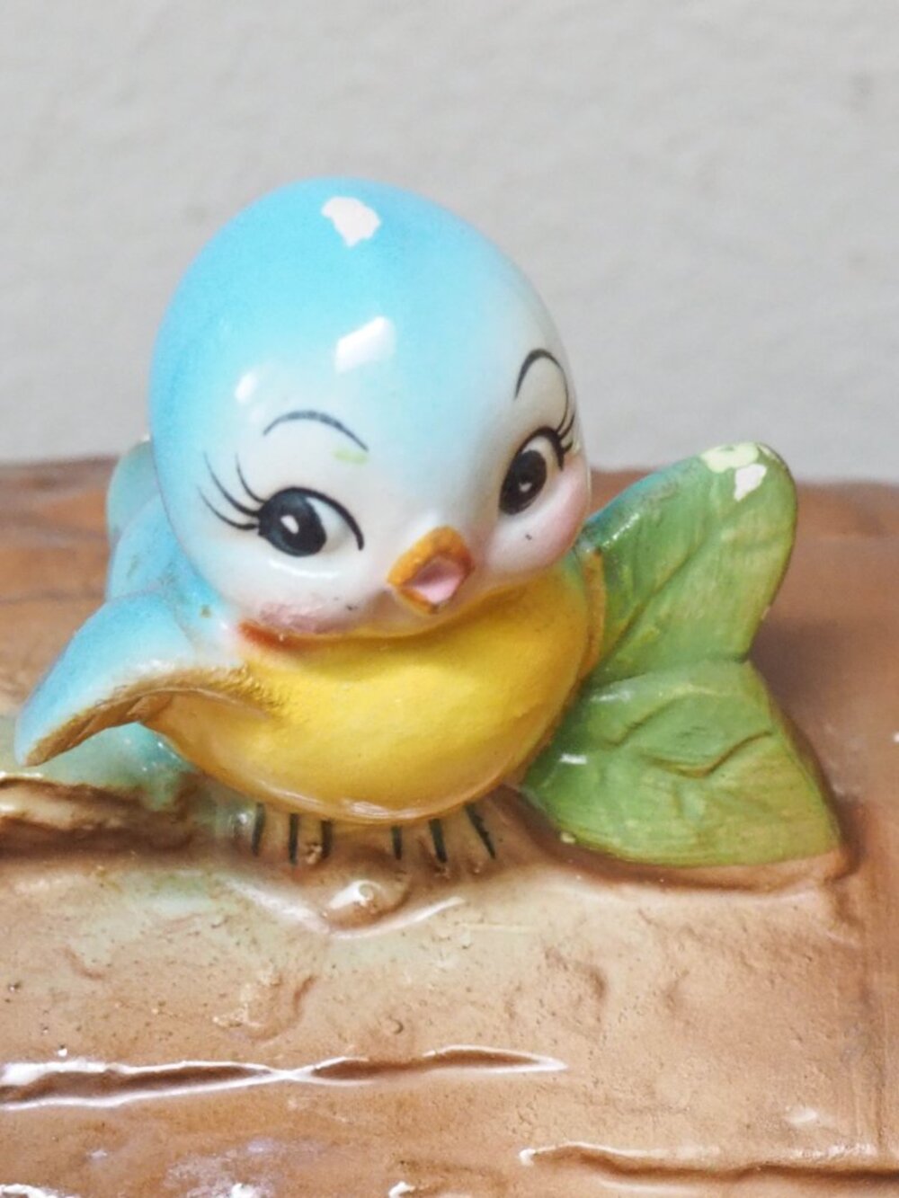 Vtg Norcrest Japan Ceramic Blue Bird Jam Jar - Picture 10 of 11
